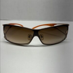 Versace Sunglasses Mod 2048 Vintage Oversized Designer Shield Glasses Orange